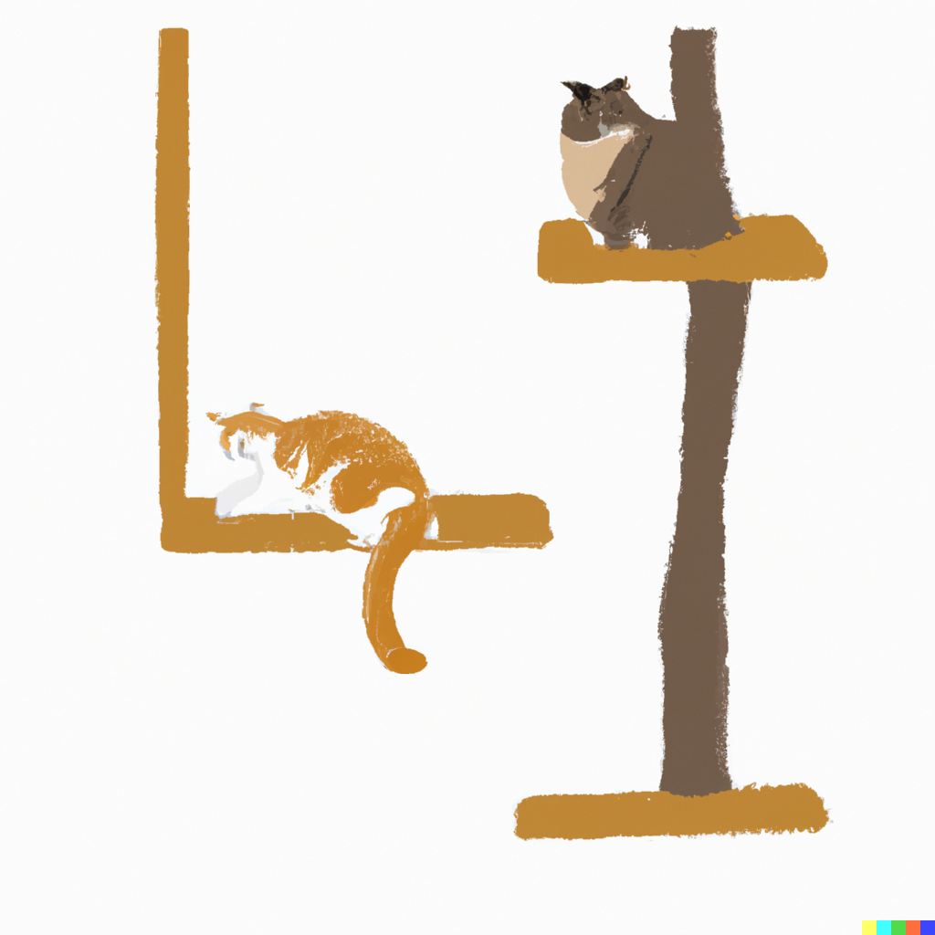 Cats on cat tree and windowsill